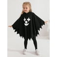 thumbnail image 3 of Uccdo 1-6Y Toddler Girls Boys Halloween Black Ghost Costumes Kids Party Glow In The Dark Ghostly Costume Hooded Cloak, 3 of 9
