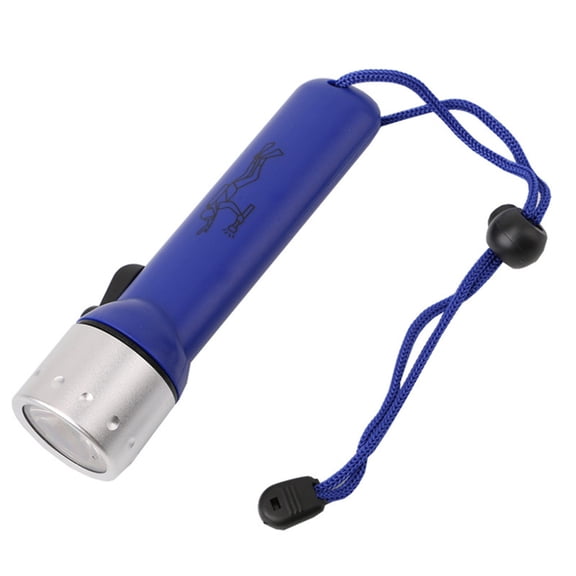 Diving Torch Dive Flashlight Multicolored Focus High-strength Outdoor Lighting for Hiking Camping Activity Blue