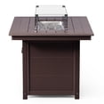 thumbnail image 6 of WestinTrends Helios 46" Modern Outdoor Patio Gas Propane Rectangular Fire Pit Table, Dark Brown, 6 of 14