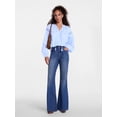 thumbnail image 3 of Scenario Women's and Women's Plus Smocked Neck Top with Lace Inserts, Sizes XS-4X, 3 of 6