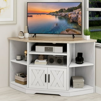 Dextrus 55 inch Flat Screen TV Stand with Cabinet Storage & Doors