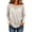 White, variant on TAGOLD Womens Blouses & Shirts Solid Color Crew Neck Split Long Sleeve Loose Casual Sunscreen Top