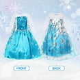 thumbnail image 4 of Benylion Snow Queen Princess Dress up Costume Ice Blue Princess Dress for Girls Hellowen Birthday Party outfit with Cosplay Accessories for 5-6 Years, 4 of 11