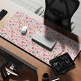 thumbnail image 2 of Long Mouse Pads for Desk,Pink Christmas Santa and Tree Pattern Desk Mats on Top Of Desks, Desk Mouse Pad Extra Large with 3mm Non-Slip Base and Stitched Edge for Gaming,Office,Work,Home 35.4x15.7in, 2 of 5