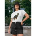 thumbnail image 2 of Decorated Elephant Drawing T-Shirt Women -Image by Shutterstock, Female Large, 2 of 4