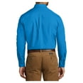 thumbnail image 2 of Mens Long Sleeve Professional Uniform Carefree Cotton/Polyester Poplin Shirt Coastal Blue 3X-Large, 2 of 6
