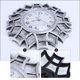 thumbnail image 5 of Reloj de esfera vintage Reloj silencioso hueco europeo 3D Reloj de pared decorativo grande para sala de estar Dormitorio Cocina (Plata), 5 of 5