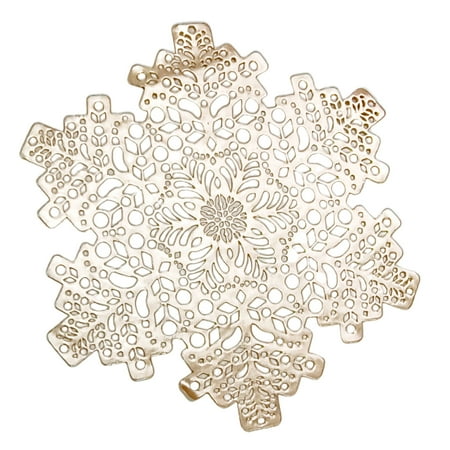 

Jangslng Place Mat Snowflake Pattern Heat Insulation PVC Mugs Plates Coaster Pad Christmas Decoration
