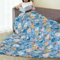 thumbnail image 6 of Pofeuu Cute Chickens and Flowers Print Ultra-Soft Micro Fleece Blanket,for Bed Or Sofa,All Season Throw Blankets Flannel Blanket-40"x30", 6 of 7