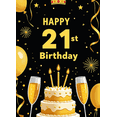 thumbnail image 4 of Glamorous 21st Birthday Banner with Crown Theme Party Backdrop Background Decorations for Photography Props Birthday Party Celebrations Balloon Decors, 4 of 4