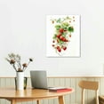 thumbnail image 2 of ONETECH Kitchen Wall Art Fruit Posters Prints Strawberry Pineapple Avocado Pictures Watercolor Canvas Wall decor, 2 of 4
