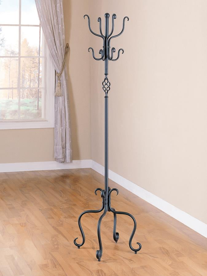 Coaster Company Home Furnishings 4Hook Metal Coat Rack, Rough Iron