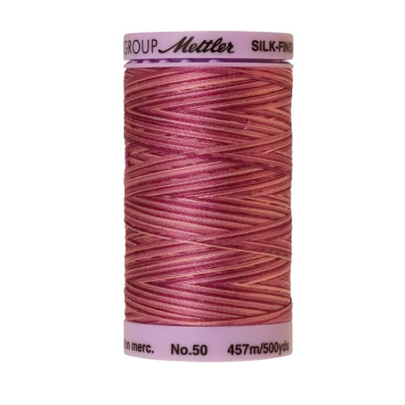 Silk-finish 50wt Variegated Cotton Thread 500yd/457m  Pink Flox