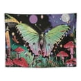 thumbnail image 5 of PRATYUS  Moth Tapestry for Bedroom Aesthetic Mushroom Tapestry Green Butterfly Wall Tapestry Moonlit Garden Tapestry Wall Hanging Srarry Stars Tapestry for Living Room Dorm Home Decor Painting, 5 of 6