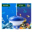 thumbnail image 4 of Daisyyozoid Distributeur de Chlore Flottant de Piscine de Luxe Grand Bleu et Blanc en Gros 5 Pouces, 4 of 7