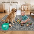 thumbnail image 4 of ODIKA 2'x3' Ultra-Soft Accent Mat, Under Boho Geometric Featuring Lattice Vintage Papel Picado Dorm None Washable, Bare feet friendly, Easy Care Indoor rug for Bedside, Footrest, 4 of 7