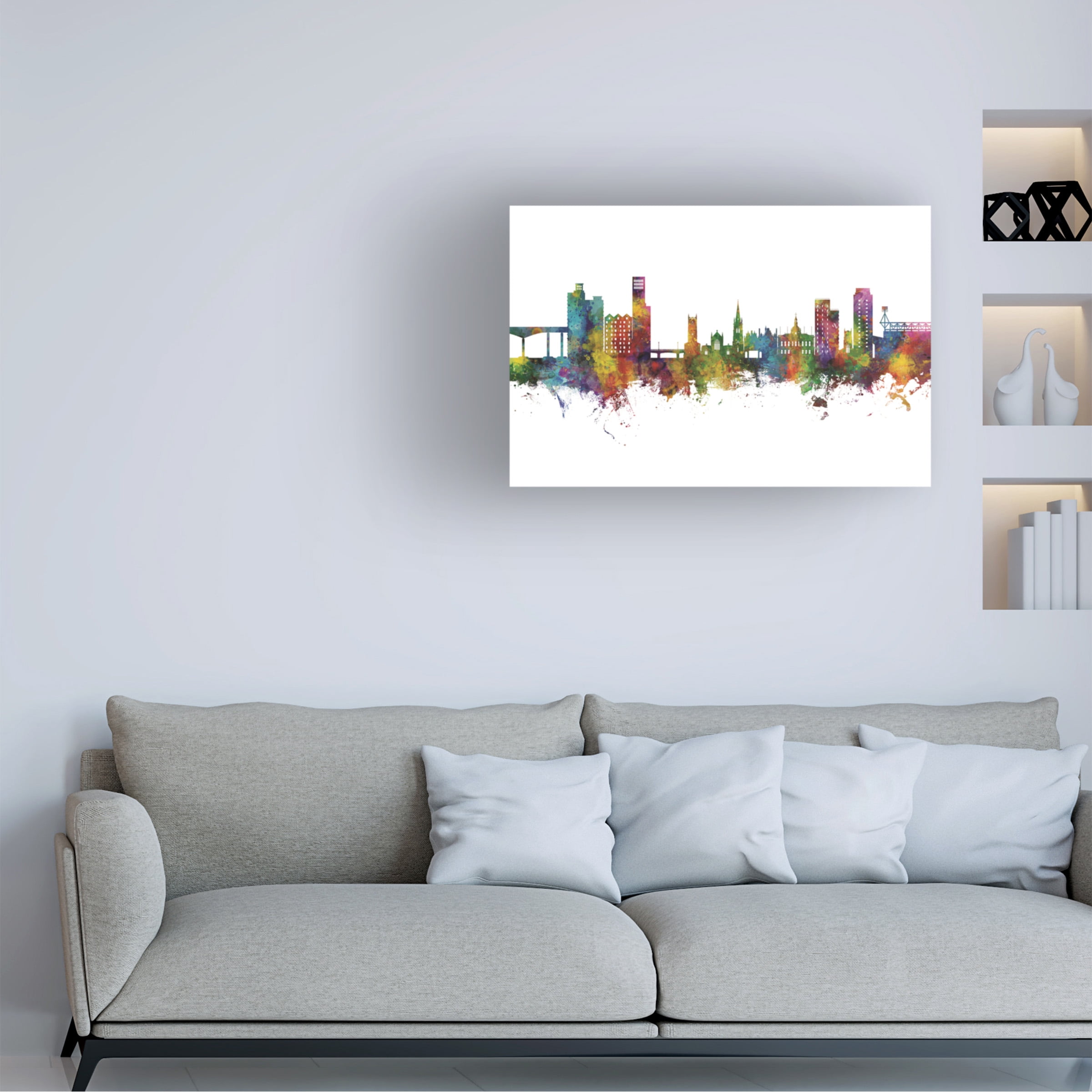 Michael Tompsett 'Ipswich England Skyline' Canvas Art