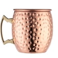 thumbnail image 4 of tazas elegantes de punta martillada de 530 ml, de acero inoxidable chapado en cobre, para cócteles, 4 of 12