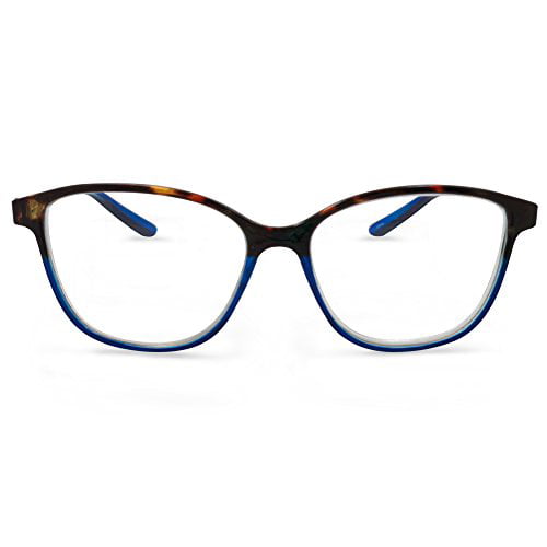 In Style Eyes Cateye Two Tone Reading Glasses Tortoise Blue 2.75 ...