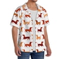 thumbnail image 2 of Sikiie Dachshund Walking Men's Wrinkle Free Untucked Cuban Shirt Business Casual Button Down Shirts Short Sleeve ShirtXX-Large, 2 of 5