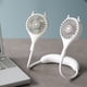 thumbnail image 5 of Ventilador colgante de cuello ABS Inteprter enfriador de ventiladores alimentado por batería ergonómico de verano Blanco, 5 of 6
