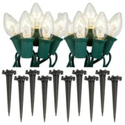 LumaBase Electric Pathway Lights with 10 Bulbs
