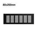 thumbnail image 1 of Black Alloy Rectangular Air Vent Grille Ventilation Cover for Cabinets Wardrobes, 1 of 7