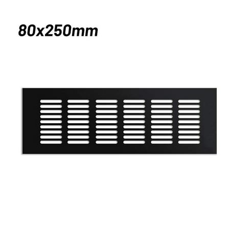 

Ruibeauty Black Alloy Rectangular Air Vent Grille Ventilation Cover for Cabinets Wardrobes