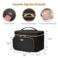 thumbnail image 3 of Bolsa de maquillaje de viaje TBTOTRA con organizador de joyas negra, 3 of 8