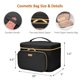 thumbnail image 3 of Bolsa de maquillaje de viaje TBTOTRA con organizador de joyas negra, 3 of 8
