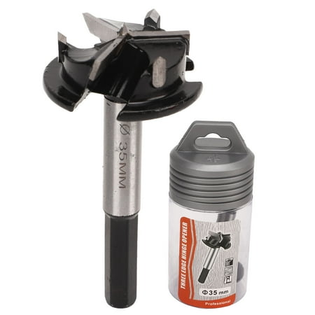 

clearance 3 Flute Woodworking Hinge Hole Opener Bit Hex Shank Robust Dril Bit for Pine Plastic 35mm Diameter