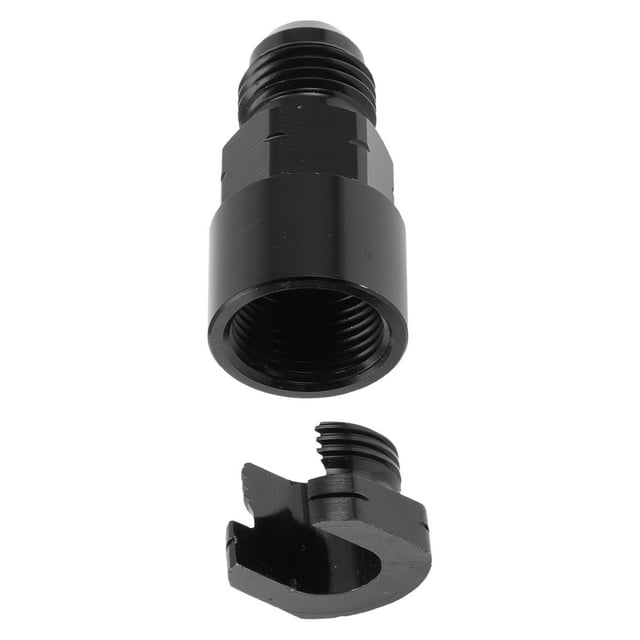 Conectores de línea de combustible Unique Bargains 6AN macho a hembra con unión de ajuste EFI de 3/8Npt, adaptador de tubería giratorio negro, 1 pieza