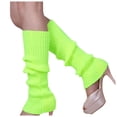 thumbnail image 2 of Cyglowse Leg Warmers for Women Y2K Harajuku Leg Sleeves Long Kawaii Knit Socks Lolita Party Accessory Fluorescent Green 2 Pairs, 2 of 2