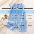 thumbnail image 3 of FFENYAN Children's Solid Color Round Neck Sleeveless Jumpsuit - Baby Summer Breathable Onesies for 3M-2Y - Ideal for Toddler Summer Comfort, 3 of 4