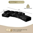 thumbnail image 4 of Wiilayok 158" Cloud Sectional Couch with L-Shape Chaise,Corduroy Fabric Modern Modular Sofa, Oversized Boneless Upholstered Couches for Living Room Bedroom, No Assembly Required, Black, 4 of 10