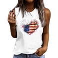 thumbnail image 3 of Lydpxz Womens 4th of July Tank Tops Casual Patriotic American Flag Graphic Tees Loose Fit Sleeveless T Shirts Camisole Athletic Crew Neck Tanks, 3 of 6