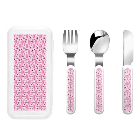 

Daiia Cool Flamingos for Stainless Steel Kids Silverware Set - Children’s Utensil Set - Children s Knife Fork And Spoon Set - Metal Kids Cutlery Set