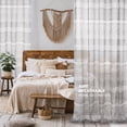 thumbnail image 6 of Deconovo 2 Panels Sheer Curtain Panels for Living Room, Moroccan Decorative Design, 52 x 63 Inch, Gray, 6 of 7