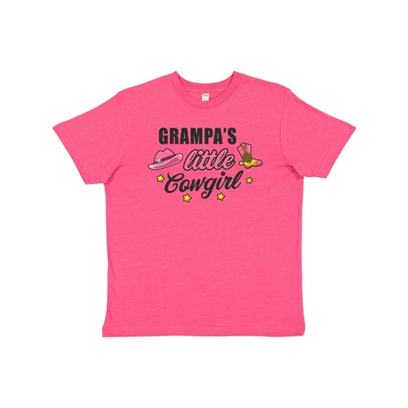Inktastic Grampas Little Cowgirl with Cowgirl Hat and Boots Youth T-Shirt