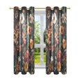 thumbnail image 7 of Yayeee Window Curtains Set of 2 for Living Room Light Filtering 63"x52", Colorful Flower, 7 of 7