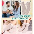 thumbnail image 5 of Eyean Womens Fuzzy Slipper Socks Winter Non Slip Thermal Fluffy Soft Fleece Lining Warm Home Grippers Socks, 5 of 6