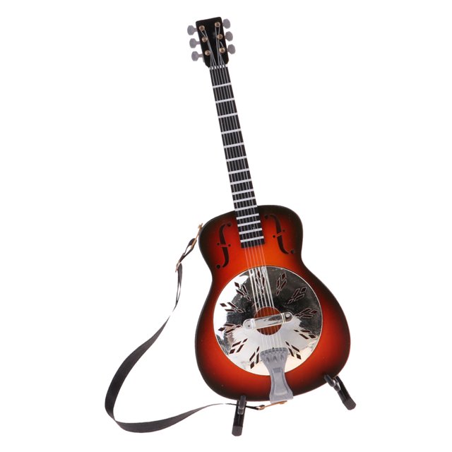 Accesorio de Muñeca de Regalo de Juguetes de Modelo de Guitarra de Madera a Escala 1/6 Hecha a Mano # 5 Sunnimix Casa de muñecas en miniatura