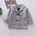 thumbnail image 2 of ameIAEA Girl's Double Breasted Long Sleeve Trench Coat Boys Fall Winter Jacket Outwear 1-6 Years, 2 of 5