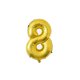 thumbnail image 1 of Wosthever 16 pulgadas Tamaño grande Oro Plata Rosa Oro Número Globo Cumpleaños Decoraciones para fiestas de bodas Globos de aluminio Niño Niño Juguete Kits de decoración para fiestas Oro ocho Wosthever HA002665-08, 1 of 1