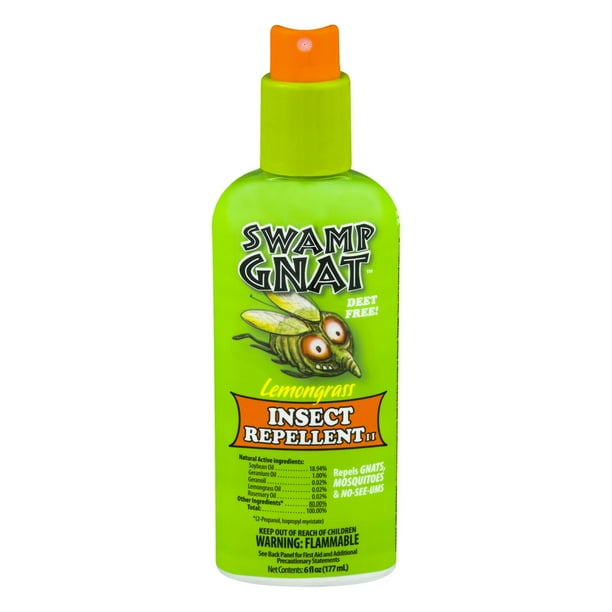 Swamp Gnat Lemongrass Deet Free Mosquito & Insect Repellent, 6oz