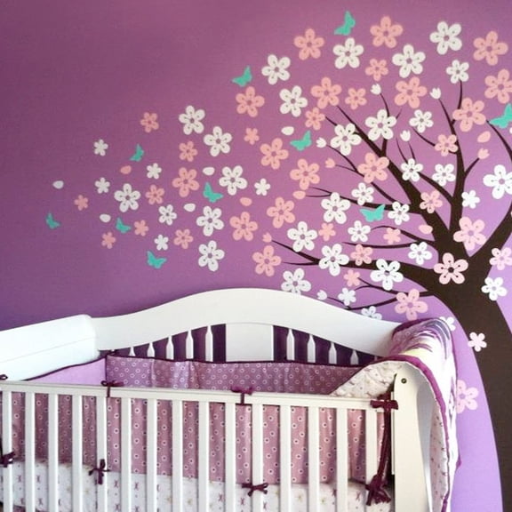 Cherry Blossom Tree Decal - Cute Style - scheme A