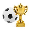 thumbnail image 3 of 3 juegos de mini copas de trofeo: pequeños trofeos de plástico dorados con balón de fútbol para niños - Juguete de premio para fiestas de fútbol - Decoración para tartas, fiestas y competiciones dep, 3 of 4
