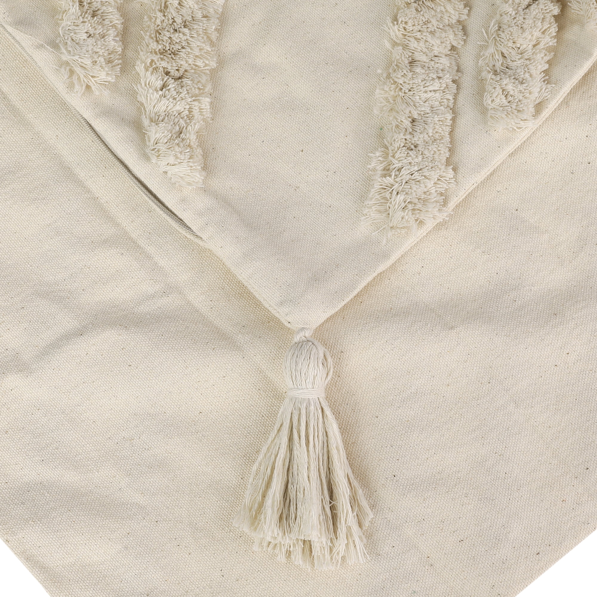 Unique Bargains Boho Throw Decorative Pillow Covers with Tassels Woven Tufted Pillow Cover Geometry-1 18" x 18"