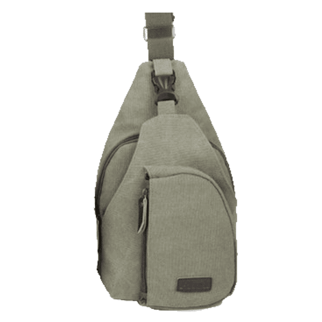 Canvas Sling Bag Crossbody Backpack Hiking Daypack Rucksack for Men Women Outdoor Cycling Travel