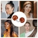thumbnail image 5 of PTOOTP 1Pares Aretes Redondos En Resina Marrón Sofisticado Para Mujer Y Estilo, 5 of 6